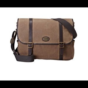 Fossil Canvas Messenger Bag